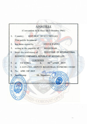 Hague Apostille in the Seychelles